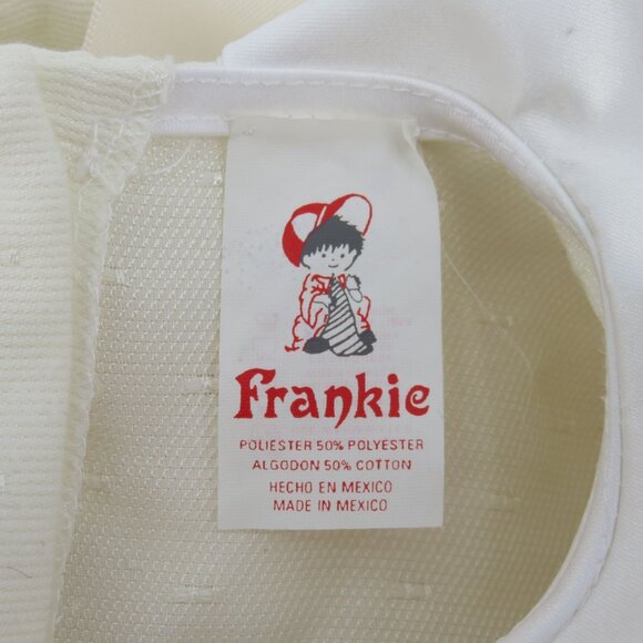 VTG Frankie Girls 4 Ivory Puffy Balloon Bibbed Dress Eyelet Lace Trim Collar - Picture 11 of 14